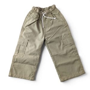 Kids Khaki Cotton Twill Cargo Pants – Premium Utility Trousers