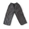 Kids Soft Denim Cargo Jogger Pants – Dark Grey Cotton Feel Utility Trousers